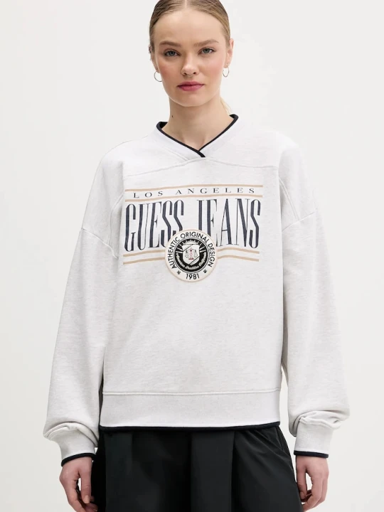 Zdjęcie produktu Guess Jeans bluza bawełniana szary