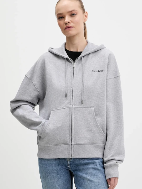 Zdjęcie produktu Guess Jeans bluza bawełniana szary