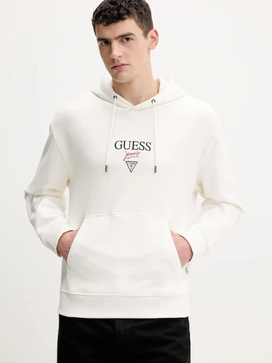 Zdjęcie produktu Guess Jeans bluza bawełniana beżowy