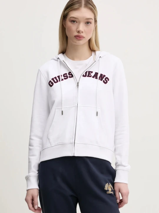 Zdjęcie produktu Guess Jeans bluza bawełniana biały