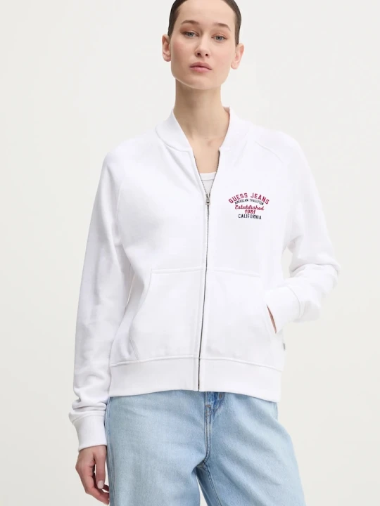 Zdjęcie produktu Guess Jeans bluza bawełniana biały