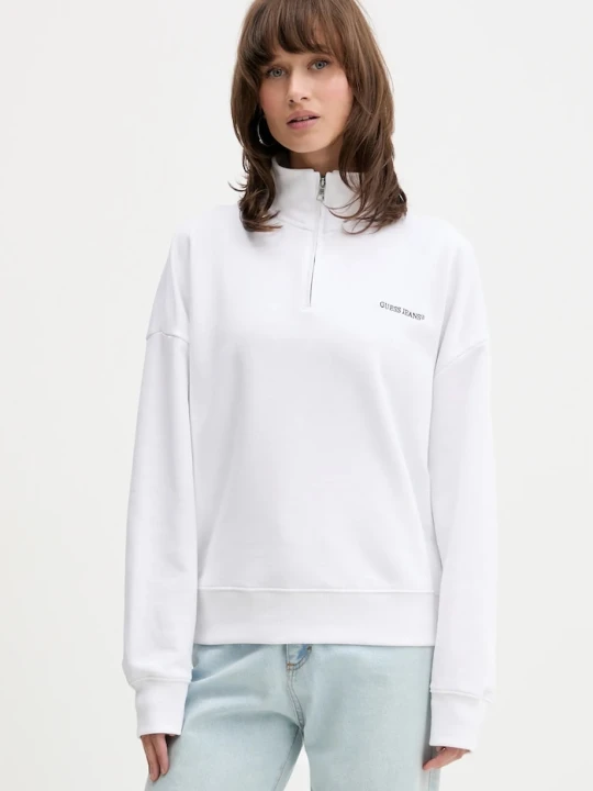 Zdjęcie produktu Guess Jeans bluza bawełniana biały