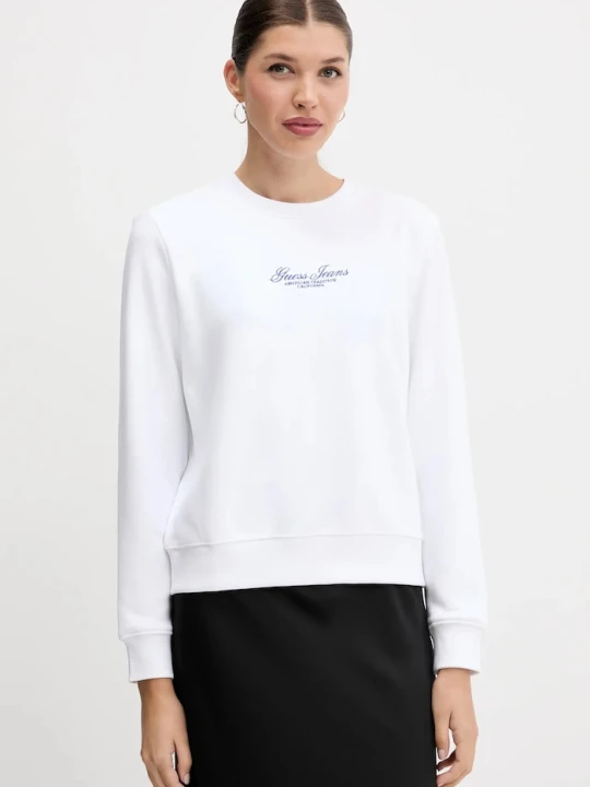 Zdjęcie produktu Guess Jeans bluza bawełniana biały