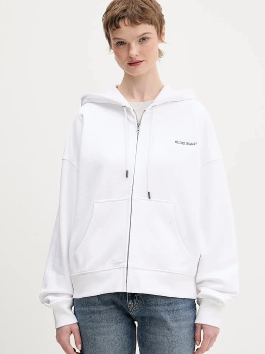 Zdjęcie produktu Guess Jeans bluza bawełniana biały
