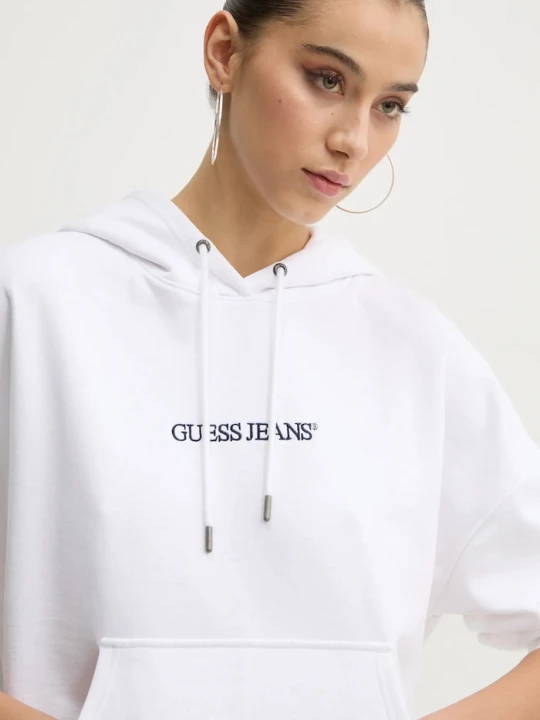 Zdjęcie produktu Guess Jeans bluza bawełniana biały