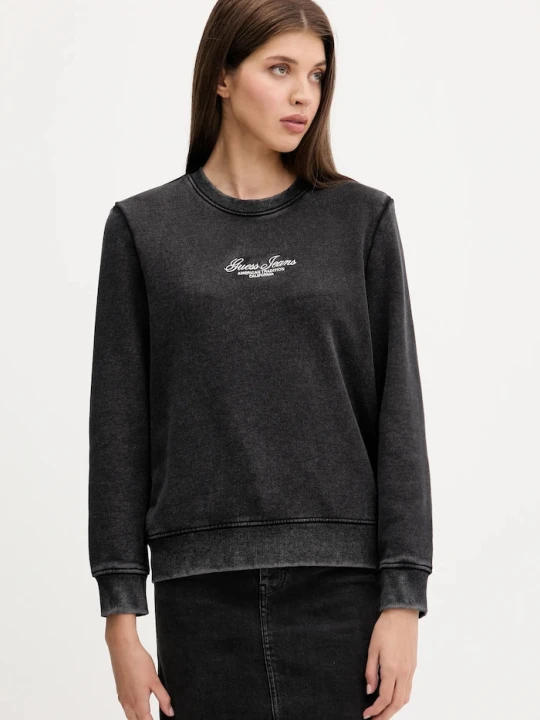 Zdjęcie produktu Guess Jeans bluza bawełniana czarny