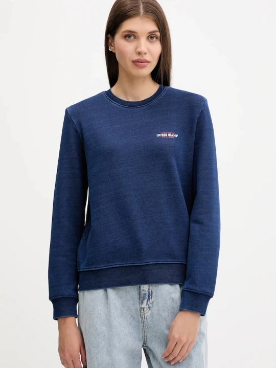 Zdjęcie produktu Guess Jeans bluza bawełniana granatowy