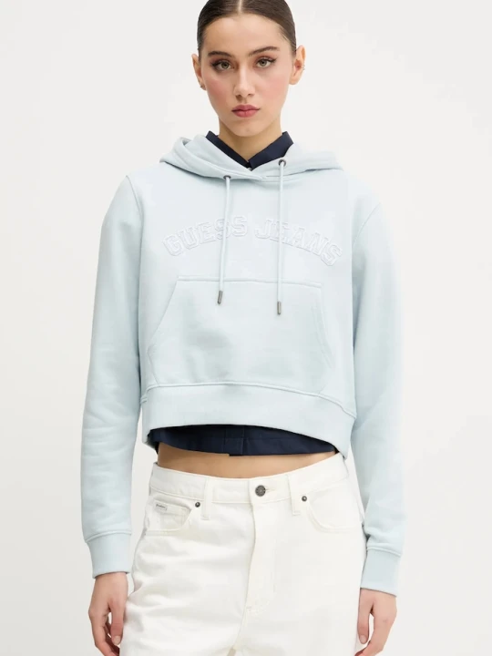 Zdjęcie produktu Guess Jeans bluza bawełniana niebieski