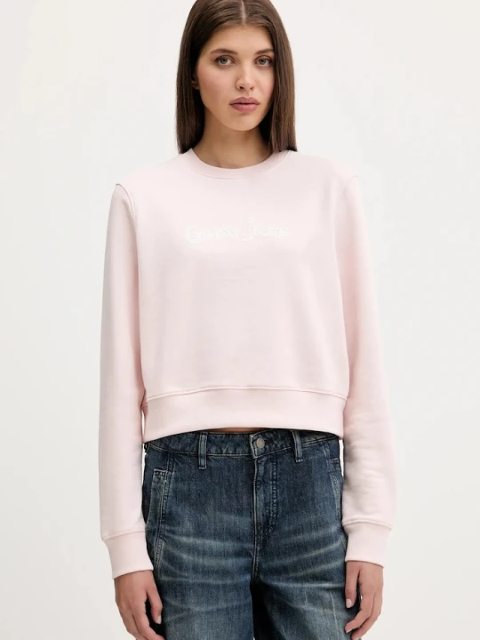 Zdjęcie produktu Guess Jeans bluza bawełniana różowy