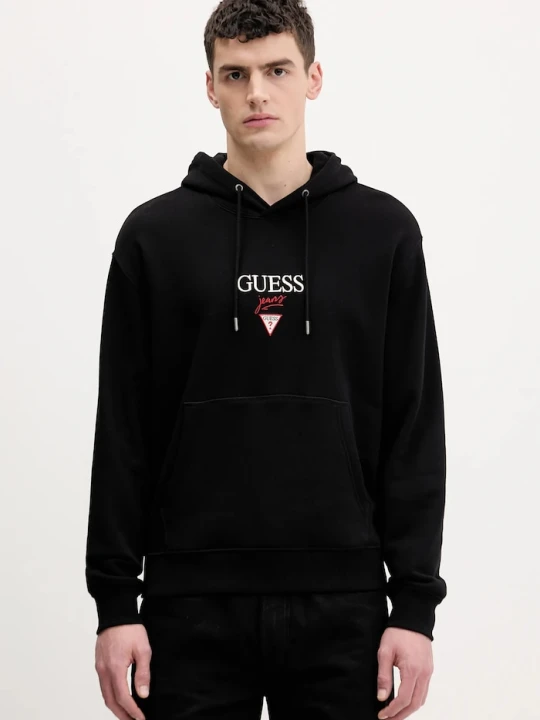 Zdjęcie produktu Guess Jeans bluza bawełniana czarny