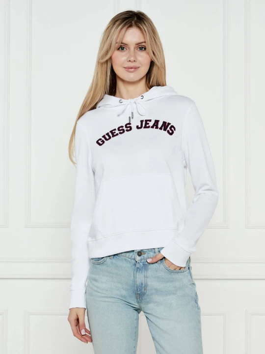 Zdjęcie produktu Guess Jeans Bluza COLLEGE | Regular Fit biały
