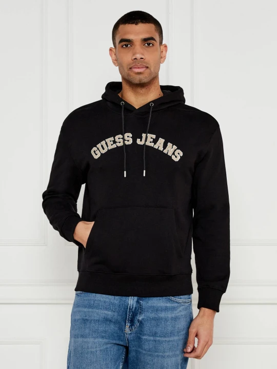 Zdjęcie produktu Guess Jeans Bluza COLLEGIATE | Regular Fit czarny