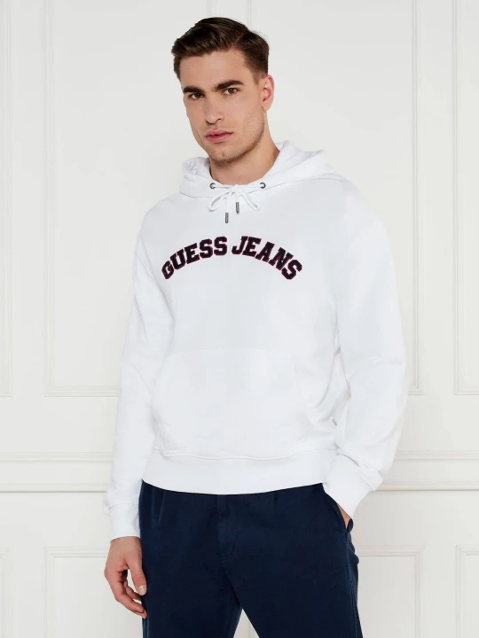 Zdjęcie produktu Guess Jeans Bluza COLLEGIATE | Regular Fit biały