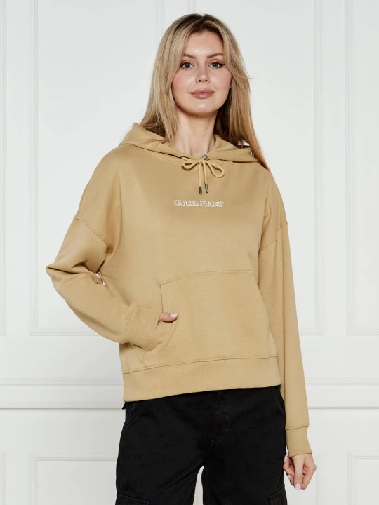 Zdjęcie produktu Guess Jeans Bluza EMBRO | Oversize fit beżowy