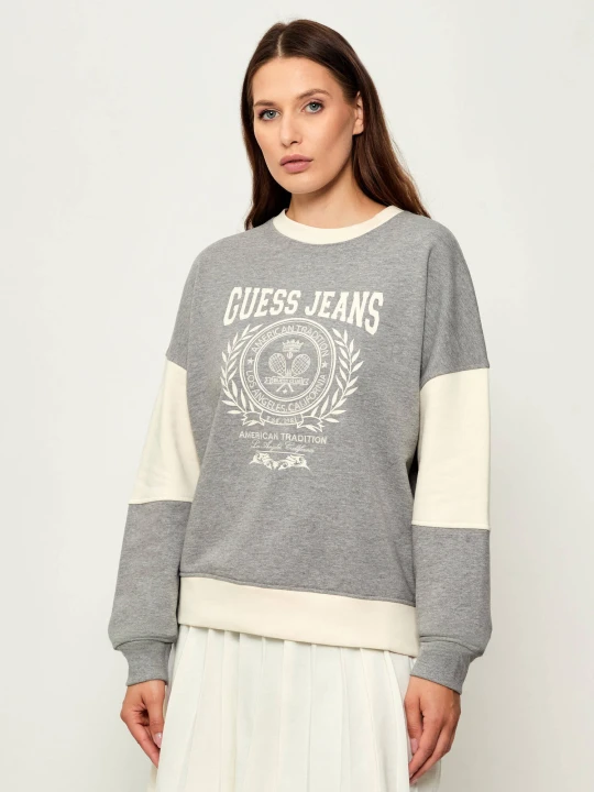 Zdjęcie produktu Guess Jeans Bluza RACKET PIECED | Regular Fit szary