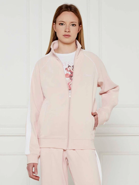 Zdjęcie produktu Guess Jeans Bluza TRICOT | Regular Fit pudrowy róż