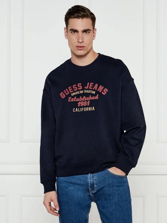 Zdjęcie produktu Guess Jeans Bluza VINTAGE | Oversize fit granatowy