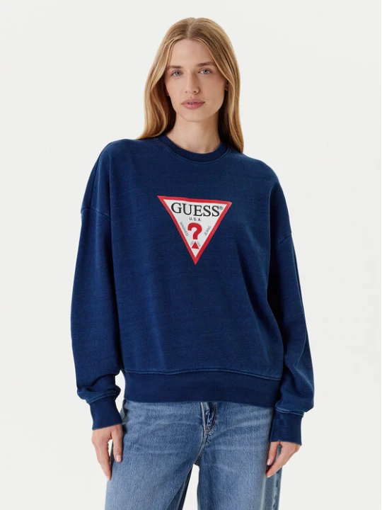 Zdjęcie produktu Guess Jeans Bluza W5YQ12 KCXQ1 Granatowy Oversize