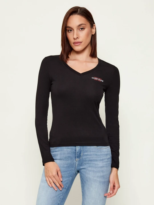 Zdjęcie produktu Guess Jeans Bluzka | Slim Fit czarny