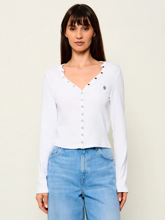 Zdjęcie produktu Guess Jeans Bluzka | Slim Fit biały