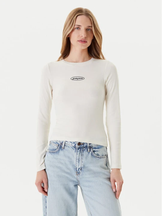 Zdjęcie produktu Guess Jeans Bluzka W5YP38 KA0H1 Écru Slim Fit Kremowy