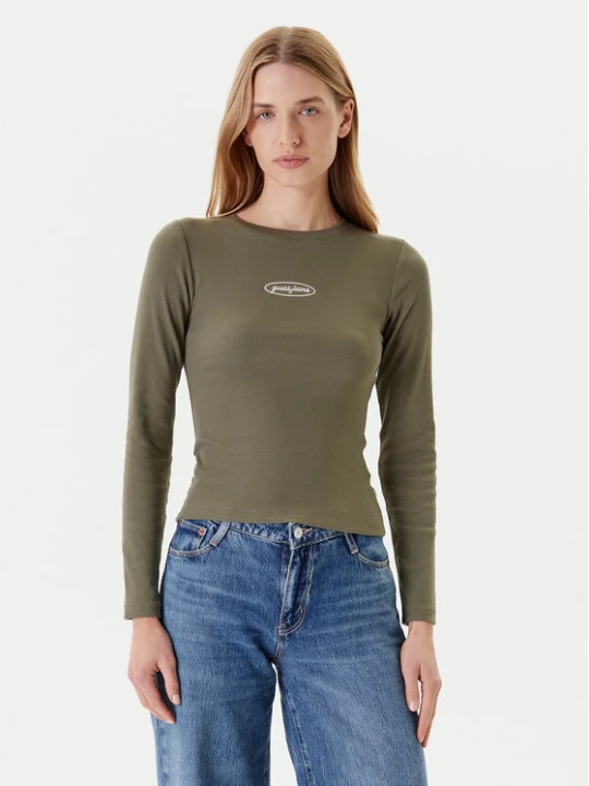 Zdjęcie produktu Guess Jeans Bluzka W5YP38 KA0H1 Khaki Slim Fit