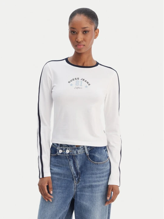 Zdjęcie produktu Guess Jeans Bluzka W6RI17 J1314 Biały Regular Fit