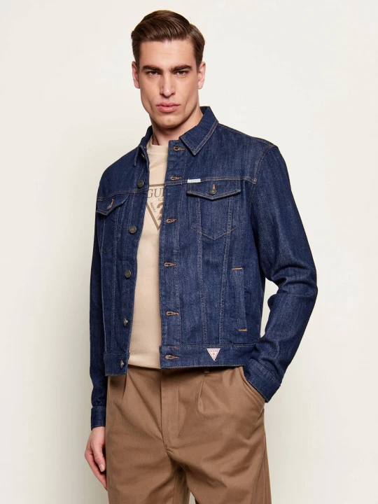 Zdjęcie produktu Guess Jeans Jeansowa kurtka Trucker | Slim Fit granatowy