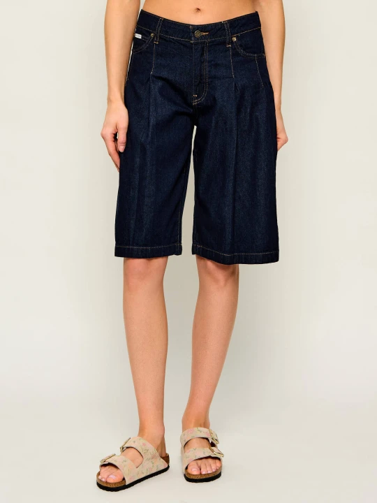 Zdjęcie produktu Guess Jeans Jeansowe bermudy Classic | Relaxed fit granatowy