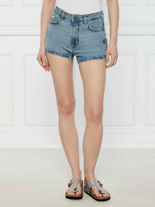 Zdjęcie produktu Guess Jeans Jeansowe szorty Vintage | Regular Fit | z dodatkiem lnu błękitny