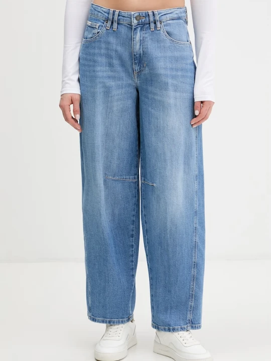Zdjęcie produktu Guess Jeans jeansy barrel damskie niebieski