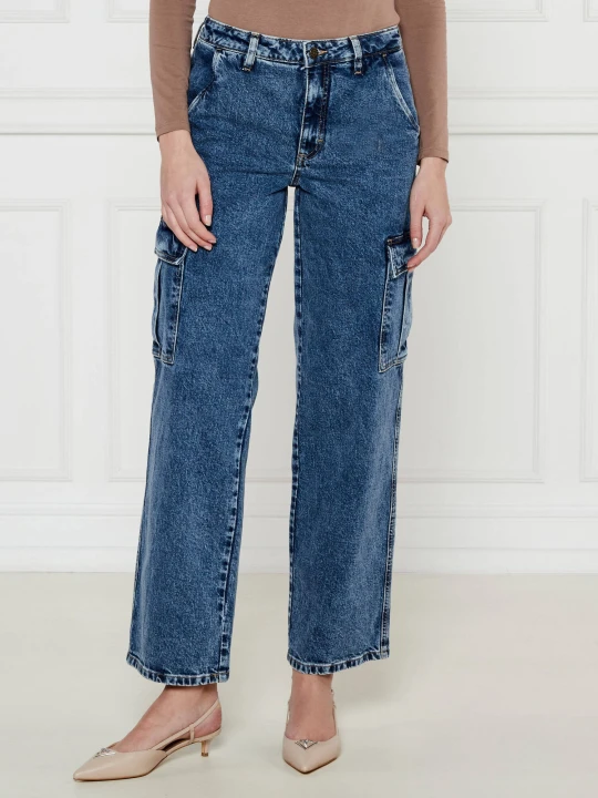Zdjęcie produktu Guess Jeans Jeansy | flare fit granatowy