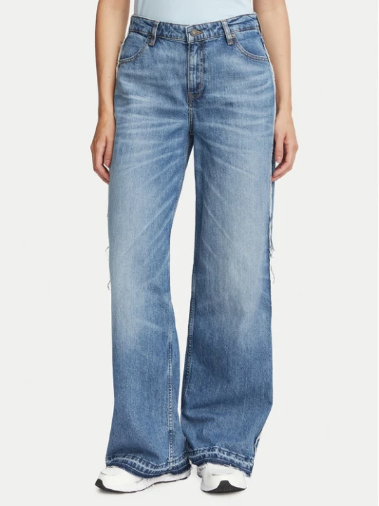 Zdjęcie produktu Guess Jeans Jeansy W6BA18 D1795 Niebieski Wide Leg