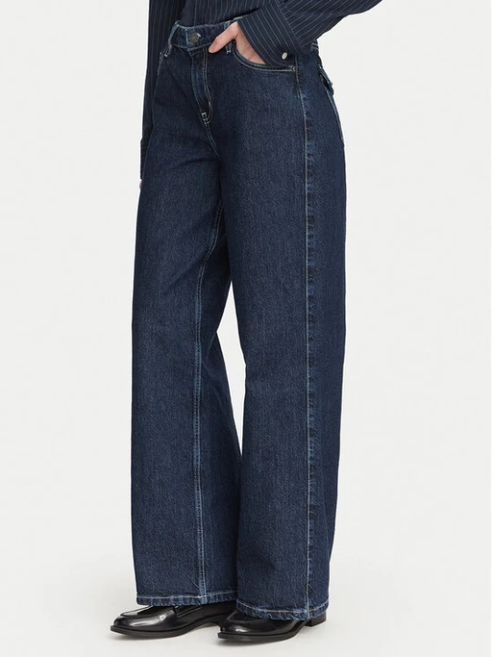 Zdjęcie produktu Guess Jeans Jeansy W6YA01 D1178 Granatowy Wide Leg