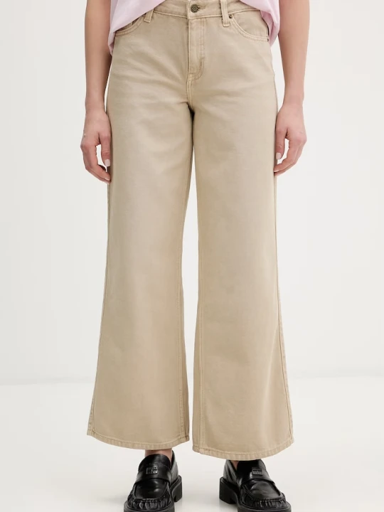Zdjęcie produktu Guess Jeans jeansy wide leg damskie beżowy