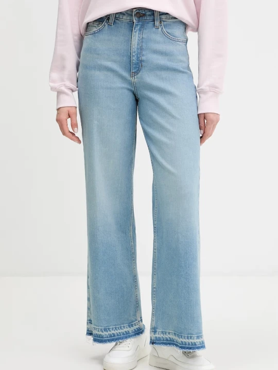 Zdjęcie produktu Guess Jeans jeansy wide leg damskie niebieski