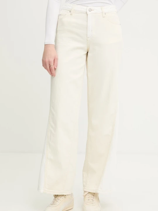 Zdjęcie produktu Guess Jeans jeansy wide leg damskie beżowy