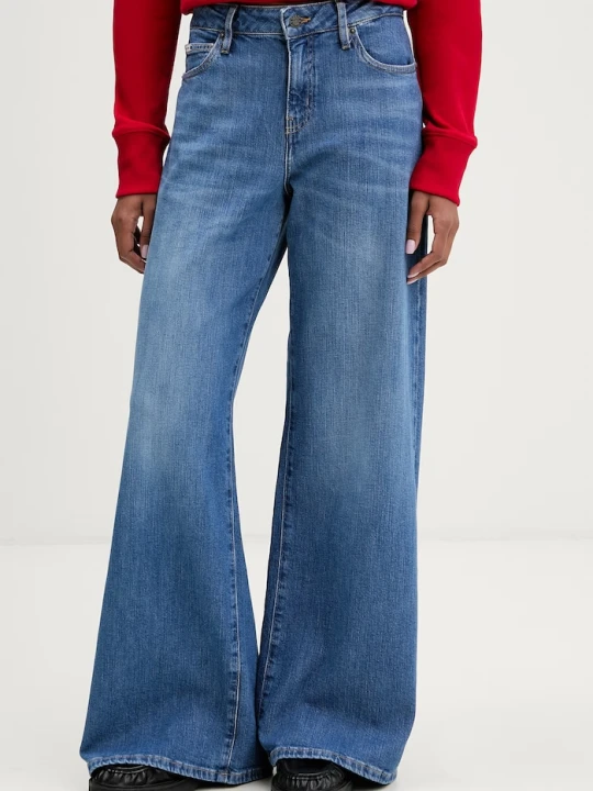 Zdjęcie produktu Guess Jeans jeansy wide leg damskie niebieski