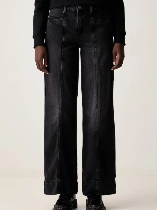 Zdjęcie produktu Guess Jeans jeansy wide leg damskie czarny