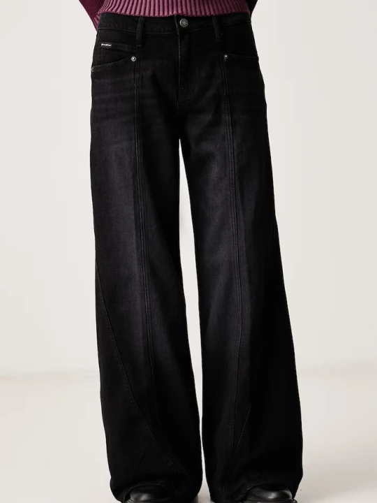 Zdjęcie produktu Guess Jeans jeansy wide leg damskie czarny