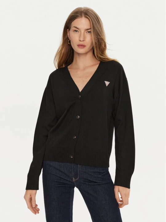 Zdjęcie produktu Guess Jeans Kardigan W4BR16 Z3HO2 Czarny Regular Fit