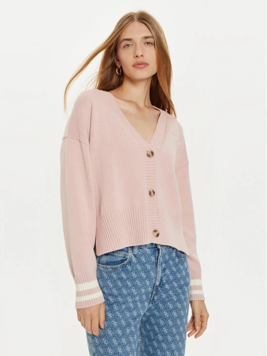 Zdjęcie produktu Guess Jeans Kardigan W4BR81 Z3HM1 Różowy Regular Fit