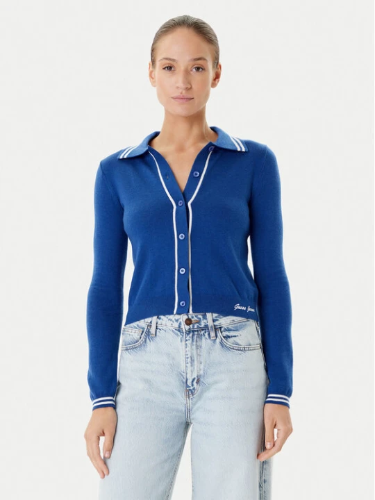 Zdjęcie produktu Guess Jeans Kardigan W5YR32 Z3HO2 Niebieski Regular Fit