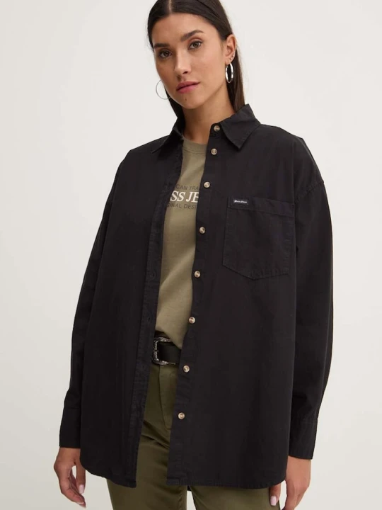 Zdjęcie produktu Guess Jeans koszula bawełniana czarny