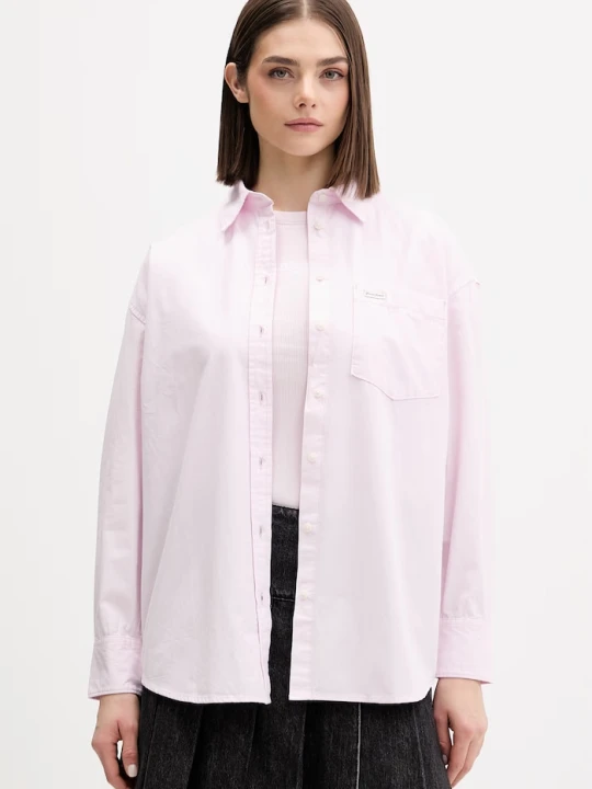 Zdjęcie produktu Guess Jeans koszula bawełniana różowy