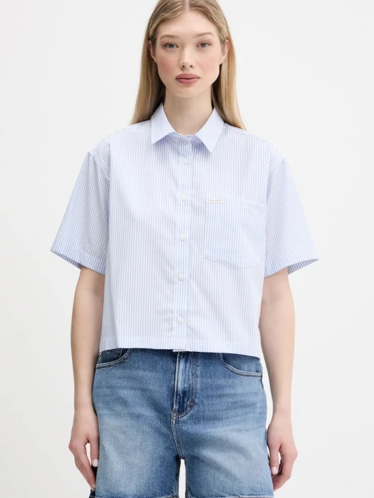 Zdjęcie produktu Guess Jeans koszula bawełniana niebieski