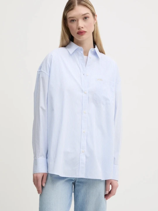 Zdjęcie produktu Guess Jeans koszula bawełniana niebieski