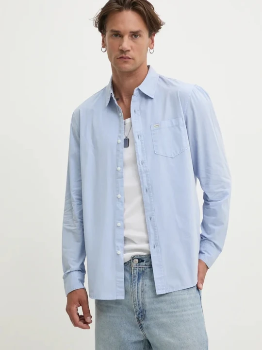 Zdjęcie produktu Guess Jeans koszula bawełniana niebieski