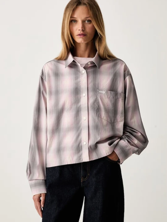 Zdjęcie produktu Guess Jeans koszula damska bawełniana szary