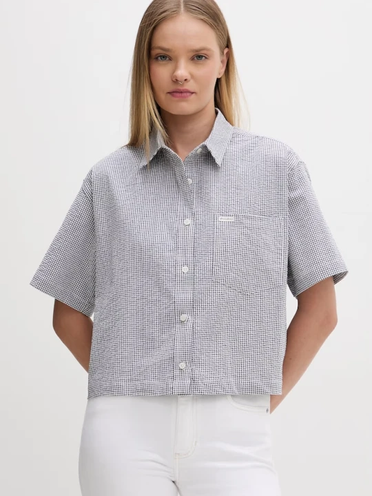 Zdjęcie produktu Guess Jeans koszula damska bawełniana z elastanem biały